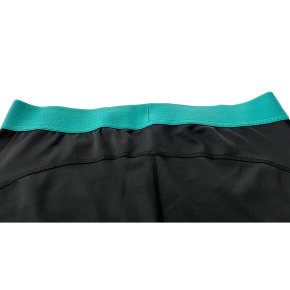 ADIDAS  TECHFIT CLIMALITE HI-RISE ACTIVEWEAR CAPRIS, WOMENS, L, BLACK-TEAL TRIM - Picture 4 of 12